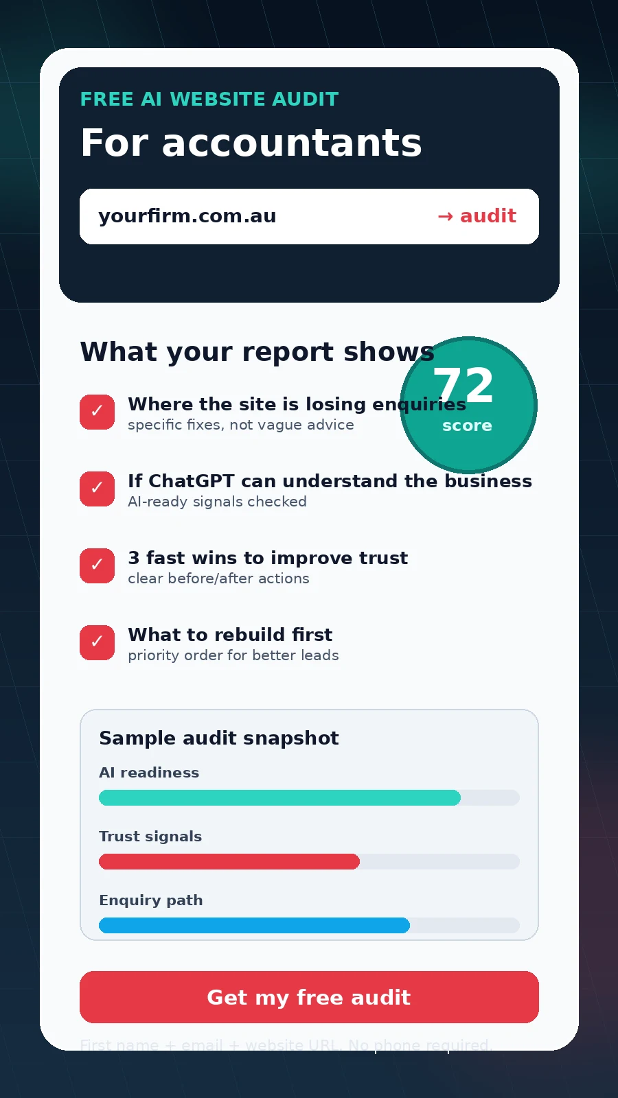 Sample Allhart AI Audit report — first page preview
